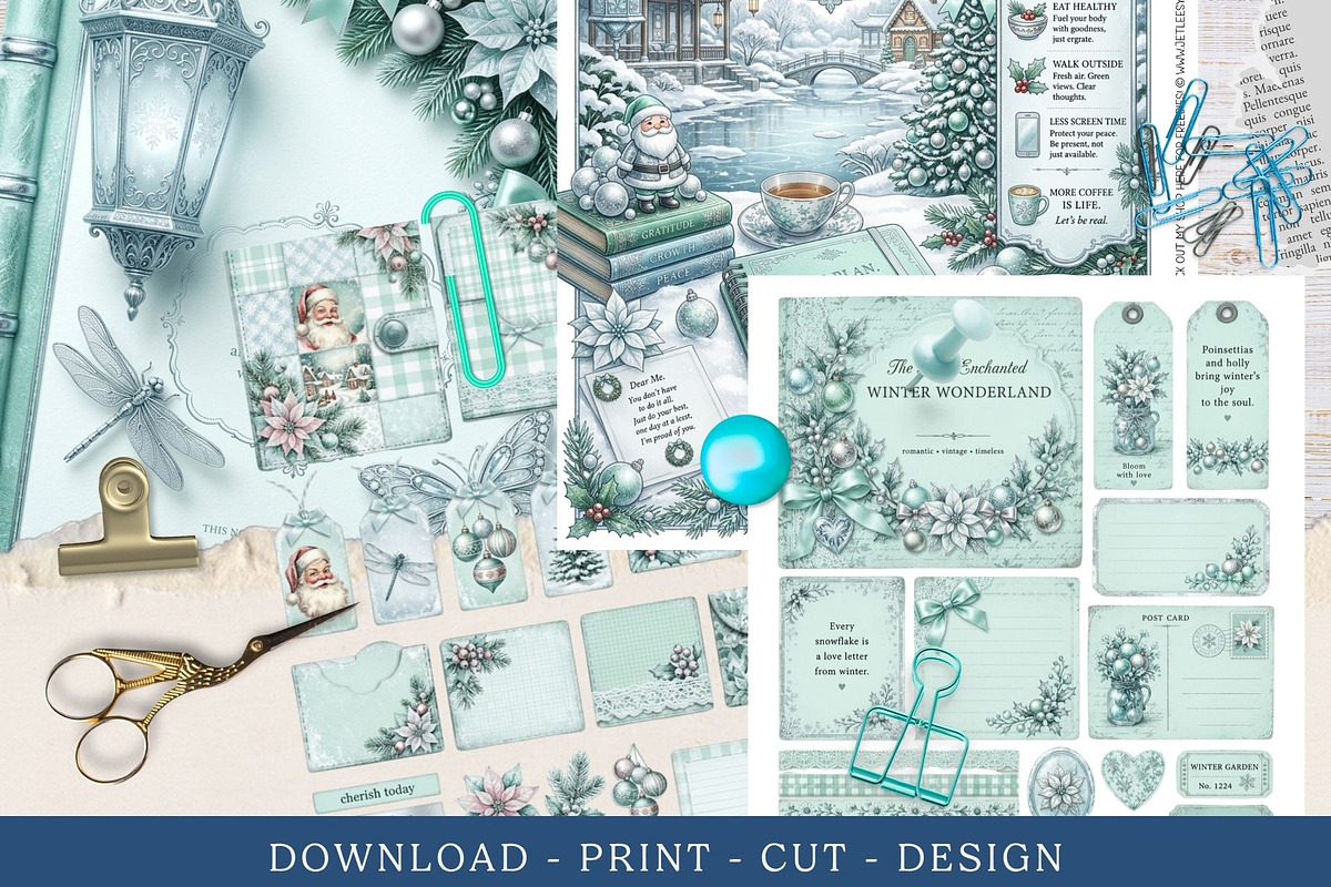 Cozy Winter Christmas Ephemera Kit, an Object Graphic by Traveling Designer (Photo 4 of 6)