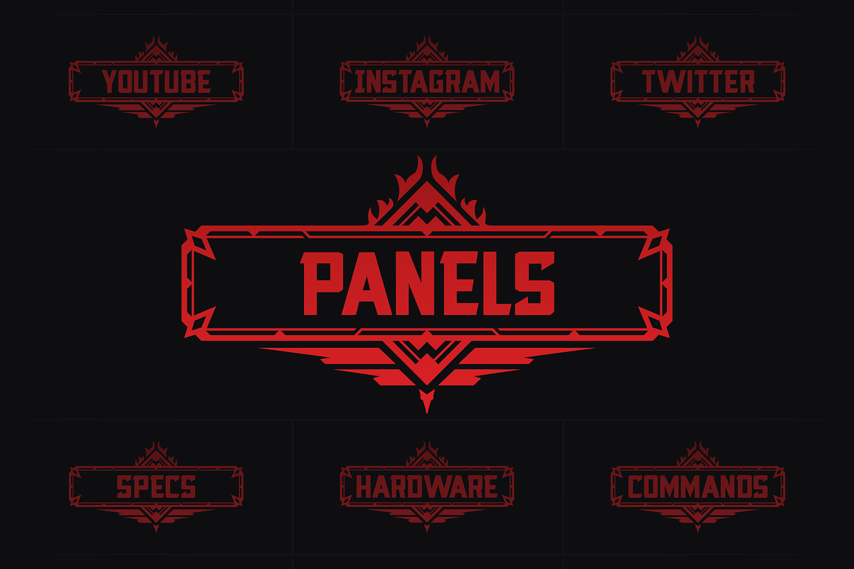 Hunter - Apex | 18 Twitch Panels, a Social Media Template by SageDsgn (Photo 1 of 6)