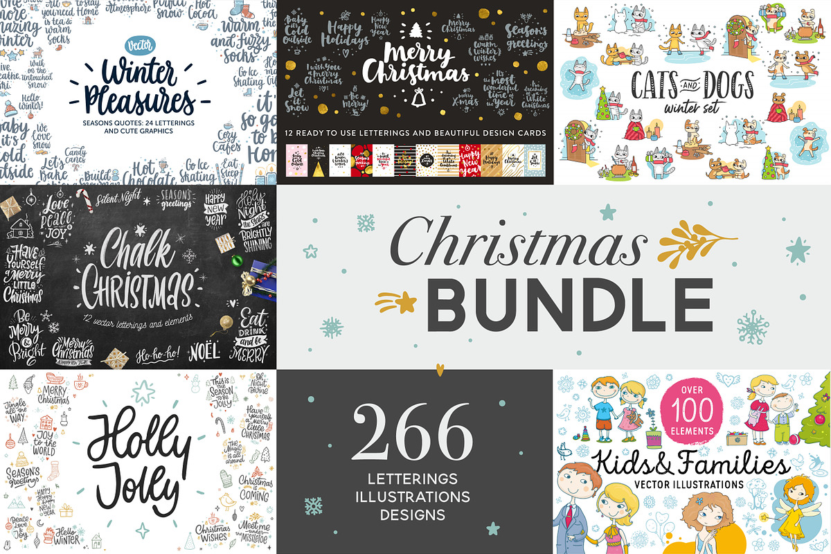 Christmas BUNDLE (266), an Illustration by Nina's Illustration Shop (Photo 1 of 37)