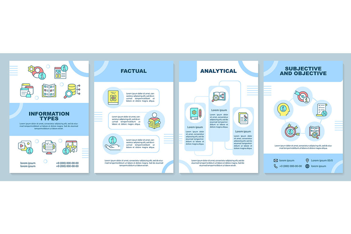 Information types blue brochure, a Brochure Template by IMG Visuals