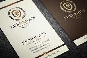 Luxurious Gold Brown Business Card