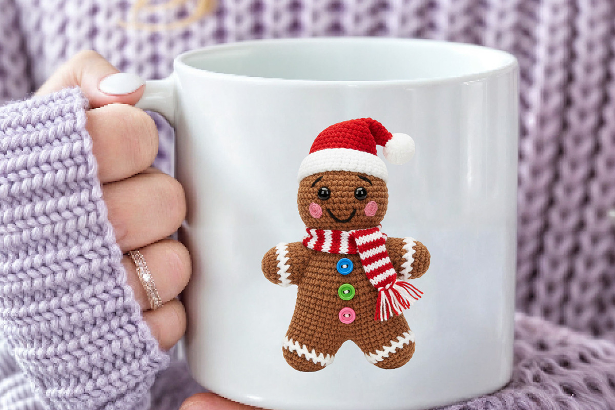 Faux Yarn Christmas Gingerbread Man, an Illustration by Dream Creation (Photo 4 of 5)