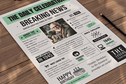 Vintage Newspaper Birthday Template, a Card Template by ZoloDesignHub (Thumbnail 5 of 9)
