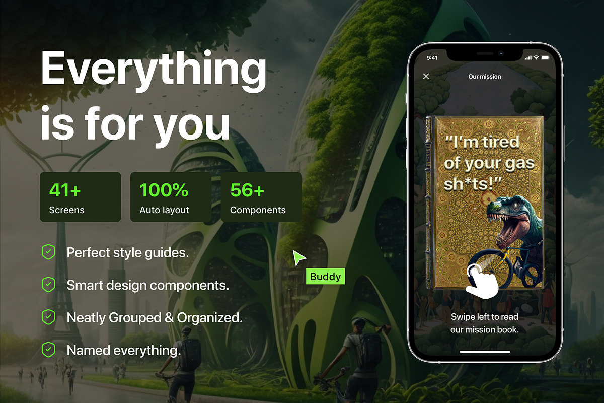 Electric Vehicle Finder App UI Kit, an UI Kit Template by sythongnguyen777 (Photo 3 of 7)