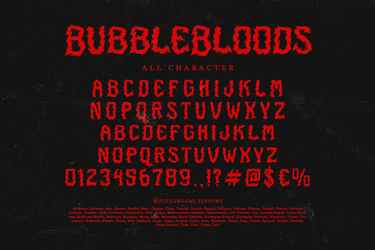 Bubblebloods, a Blackletter Font by HATFSTUDIO (Photo 8 of 9)