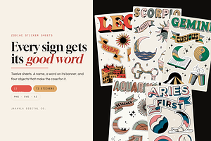 Good Word Zodiac Sticker Sheets
