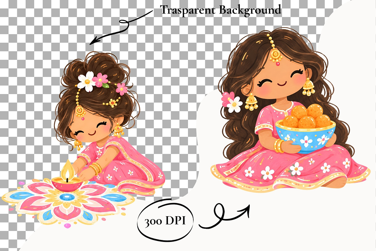 Diwali Clipart Festival of Lights, a Seasonal Illustration by SugarCloudStudioArt (Photo 2 of 6)