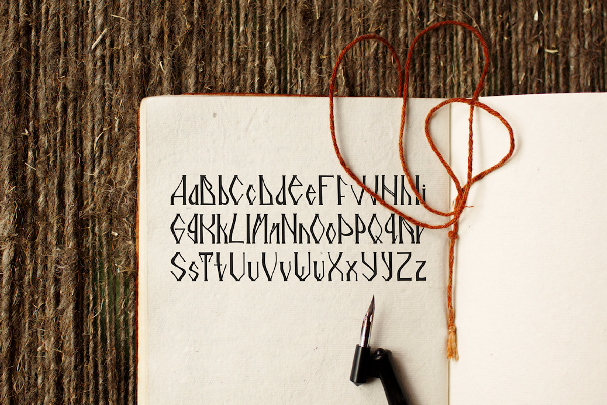 Initials ANCIENT BOOK. Character set preview 4
