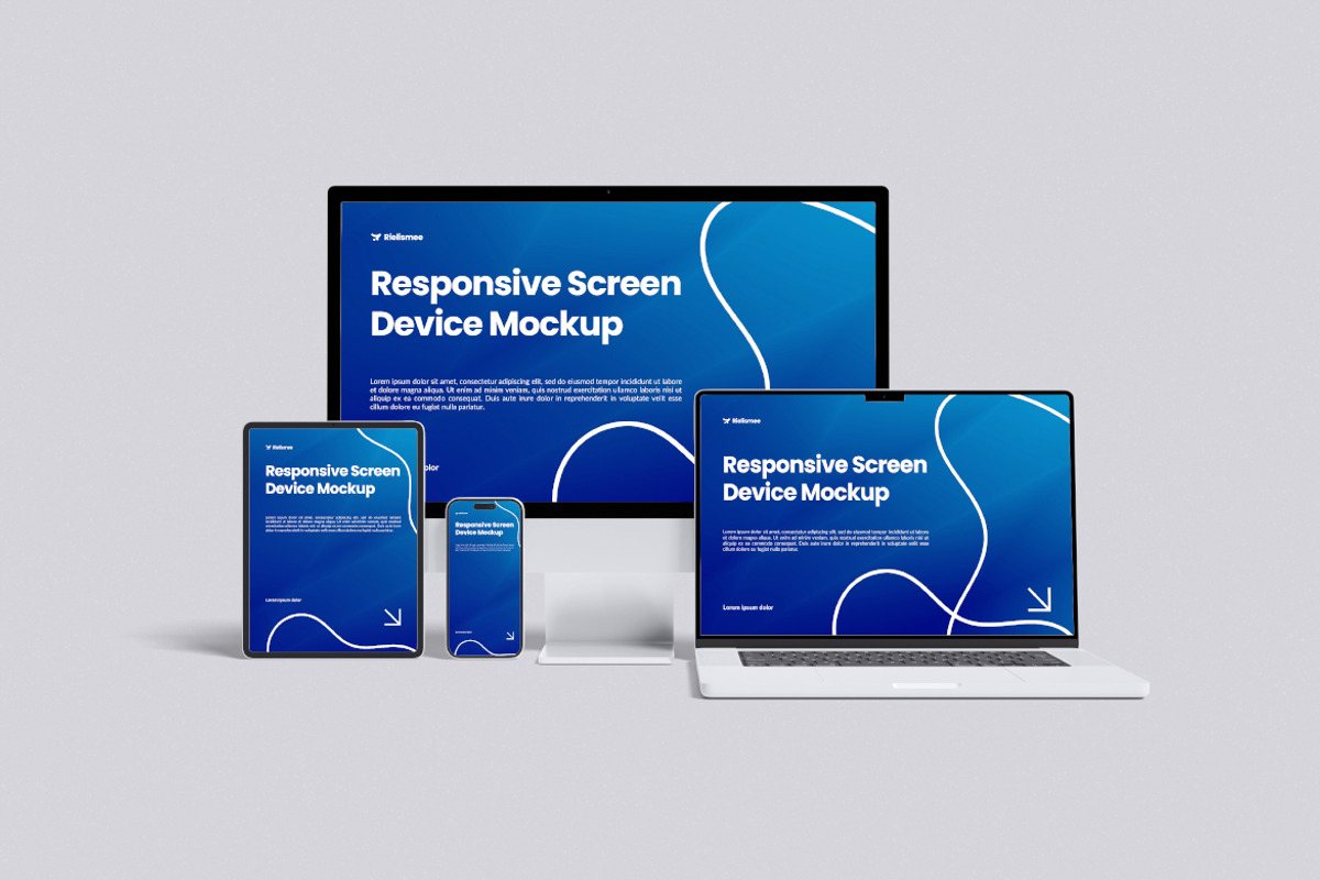 Responsive Screen Device Mockup, a Wearable Device Mockup by Rielismee (Photo 2 of 5)