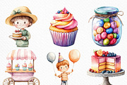 Happy Birthday Pastel Clipart, an Illustration by Craft Nest (Thumbnail 5 of 6)