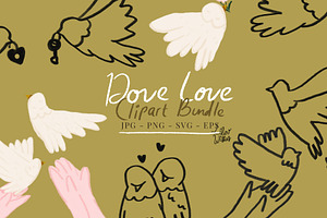 Dove Love Clipart Bundle
