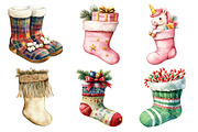 Christmas Socks Sublimation Clipart, an Illustration by Daily.Designs (Thumbnail 5 of 5)