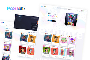 Pastel NFT marketplace HTML template, a Bootstrap Template by IG Design
