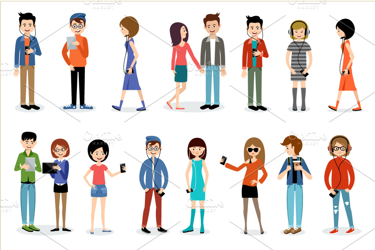 Set of modern people., a Person Illustration by Gurza SHOP (Photo 2 of 6)