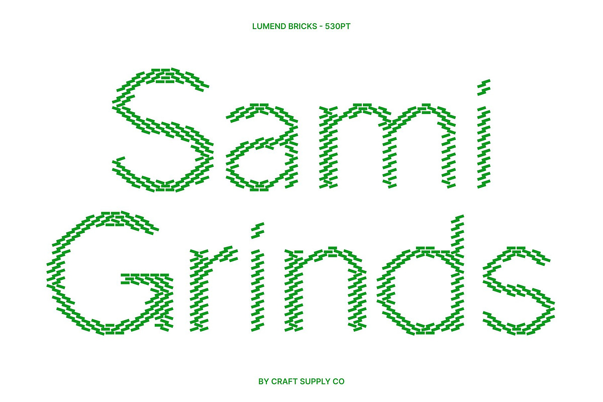 Lumend Bricks, a Sans Serif Font by Craft Supply Co. (Photo 3 of 8)