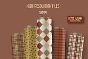Retro Autumn Seamless Patterns, a Pattern Graphic by Checks & Dots (Thumbnail 5 of 10)