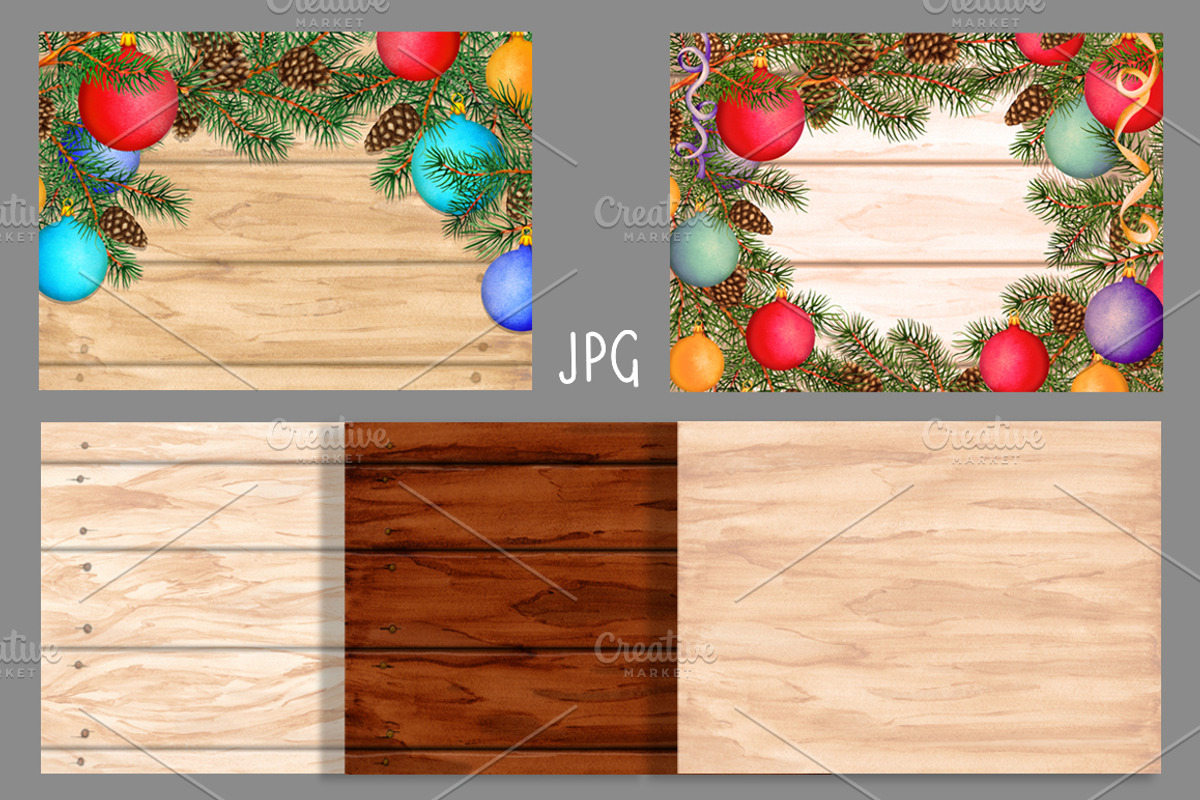 Watercolor Christmas collection, a Decorative Illustration by Color_Brush (Photo 4 of 8)