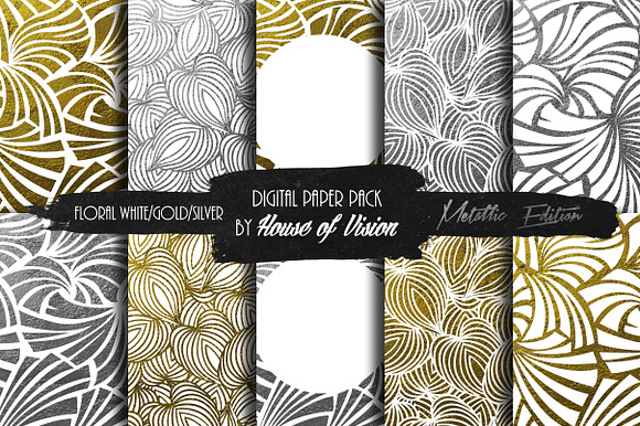 Floral Wht Silver/Gold Pack preview 4