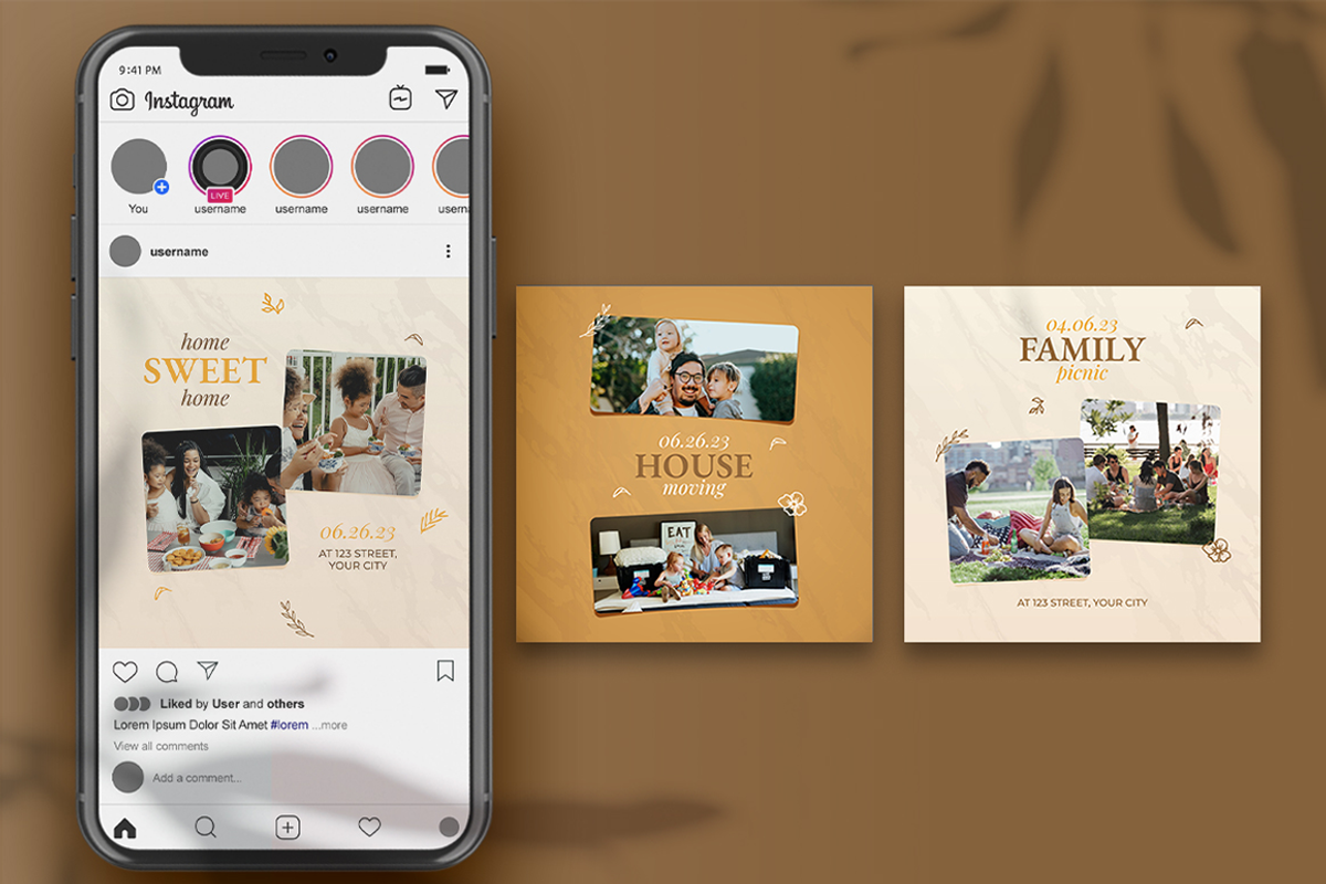 Family Photo Collage Instagram Post, a Social Media Template by Lettha-Studio (Photo 2 of 4)