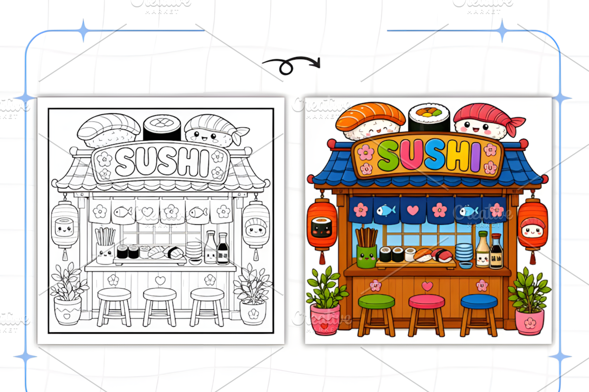 Cozy Places Coloring Book Bold &Easy, a Decorative Illustration by Design Station (Photo 2 of 7)