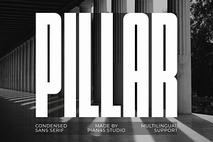 Pillar - Condensed Sans Serif Font, a Sans Serif Font by Pian45 Studio