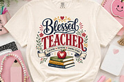 Teacher PNG Bundle, Back to School, a Seasonal Illustration by CreationArt (Thumbnail 2 of 8)