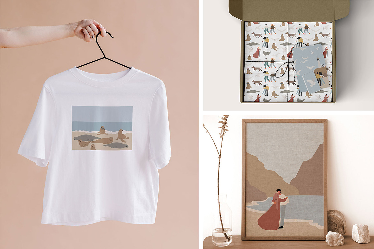 coastal landscape creator clipart, a Person Illustration by LyubovZaytseva (Photo 5 of 18)