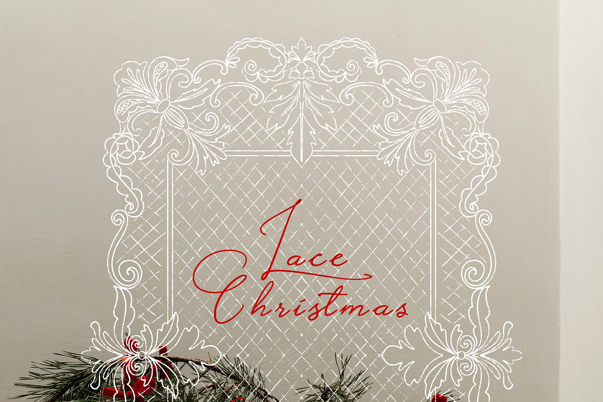 Lace Christmas. Hand draw graphic, an Object Graphic by ma_i_vi (Photo 6 of 9)