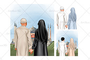 Muslim couple clipart, a Person Illustration by DekoArt (Thumbnail 2 of 5)