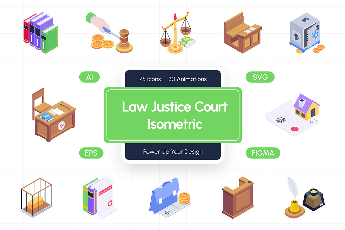 Law and Justice Isometric Icons, an Emoji Icon by Vectors Market (Photo 1 of 10)