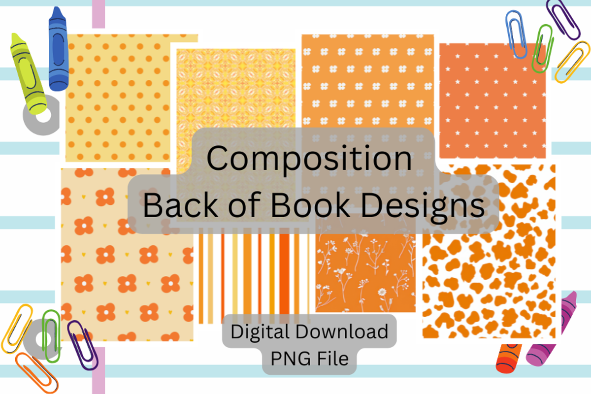 8 Shades of Orange Composition Books, a Pattern Graphic by SmallTownDigital (Photo 2 of 3)