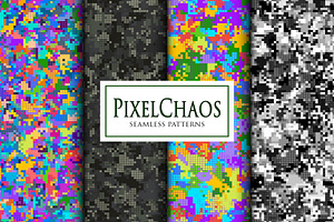 Pixel Chaos Digital Camo Patterns