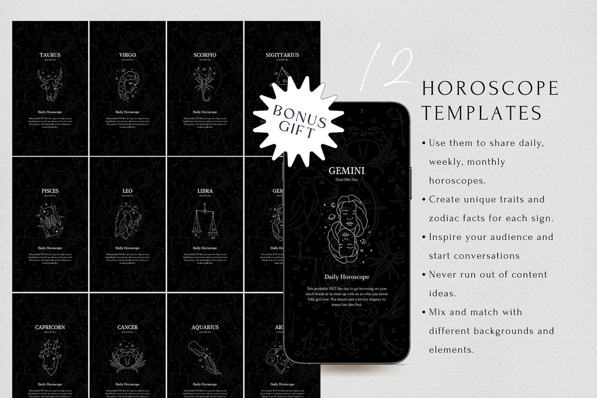 Astrology Instagram Story Templates, a Social Media Template by Story Native (Photo 7 of 10)