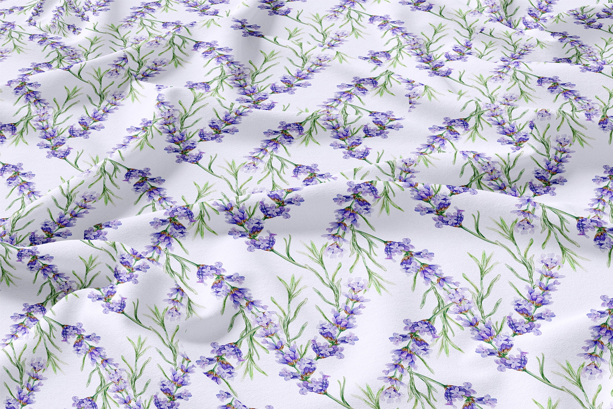 Lavender. Watercolor clip art., a Decorative Illustration by Farida Bik (Photo 11 of 14)