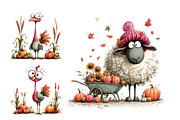 Quirky Autumn Farm PNG, a Seasonal Illustration by Nicolle's Colorful Art (Thumbnail 6 of 6)