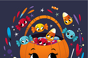 happy halloween trick or treat bag, an Illustration by Helga Lukas (Thumbnail 2 of 4)