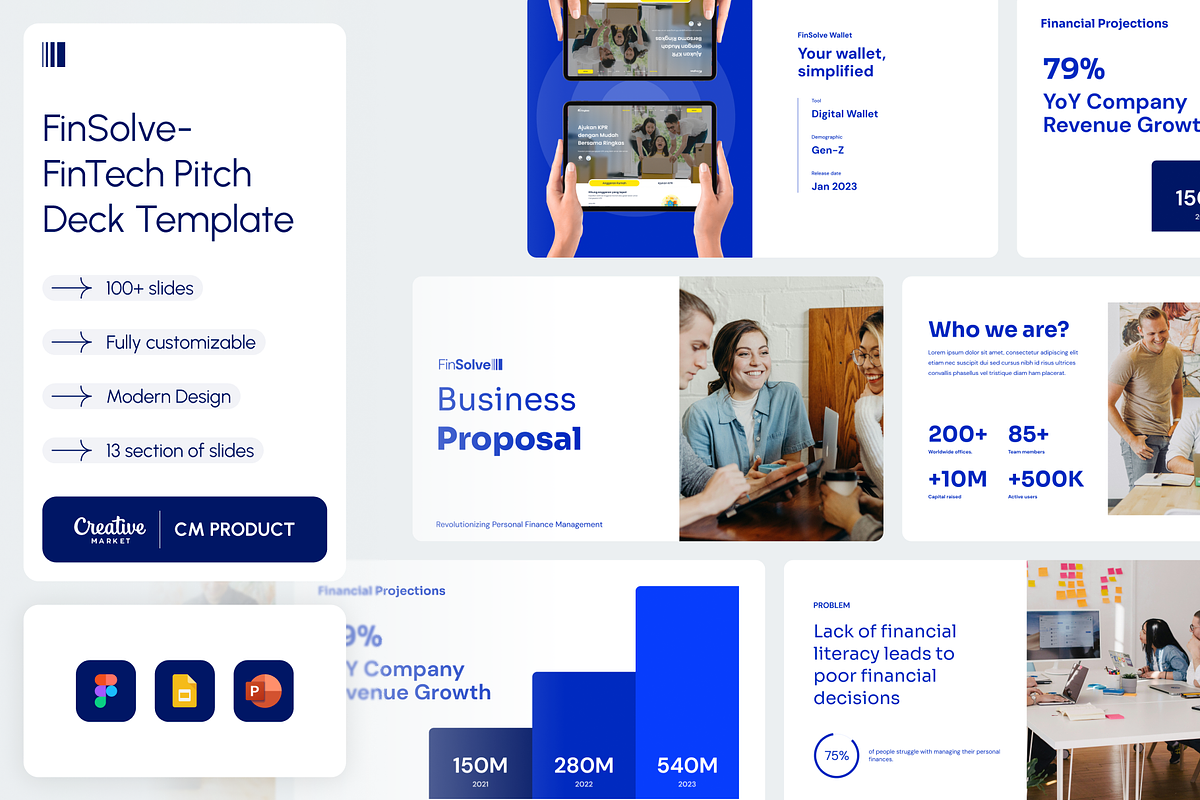 Pitch Decks Presentation Template, a Presentation Template by Magika Studio (Photo 1 of 6)