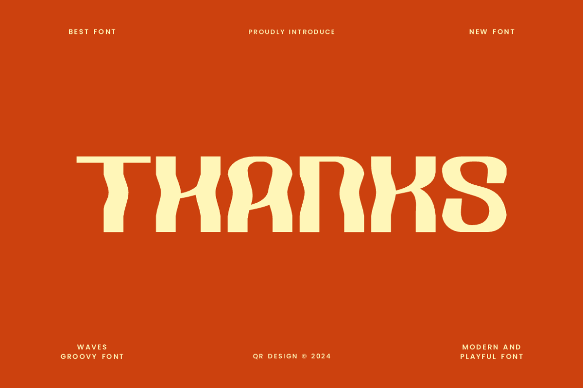 Ombak Groovy - Bubble & Liquid Font, a Sans Serif Font by QR Design Studio (Photo 6 of 6)