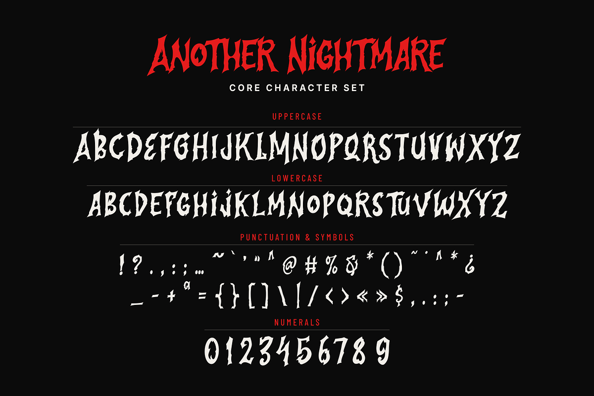 Another Nightmare - Horror Font, a Blackletter Font by agnyhasyastudio (Photo 12 of 16)