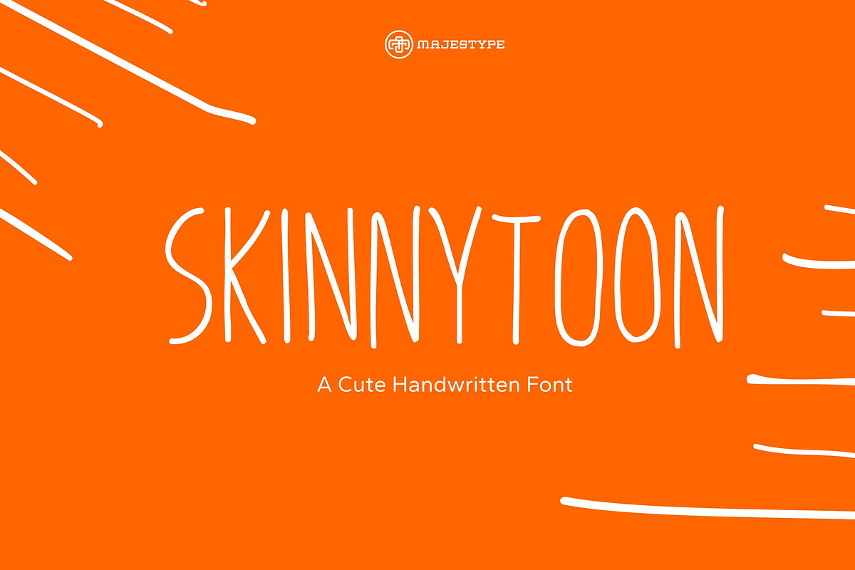 Skinnytoon - Cute Handwriting Font, a Script Font by dexsarharryfonts (Photo 1 of 8)