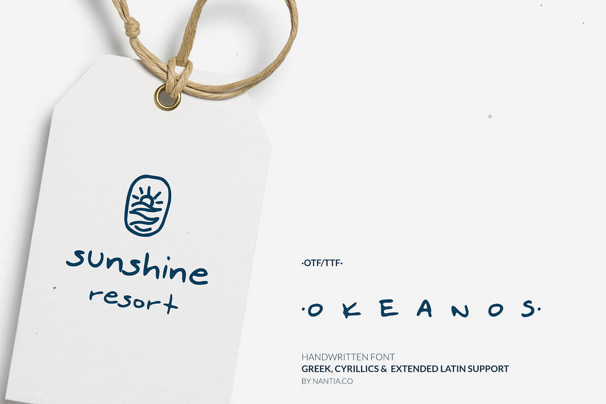 Greek Font Okeanos Handwritten preview 2