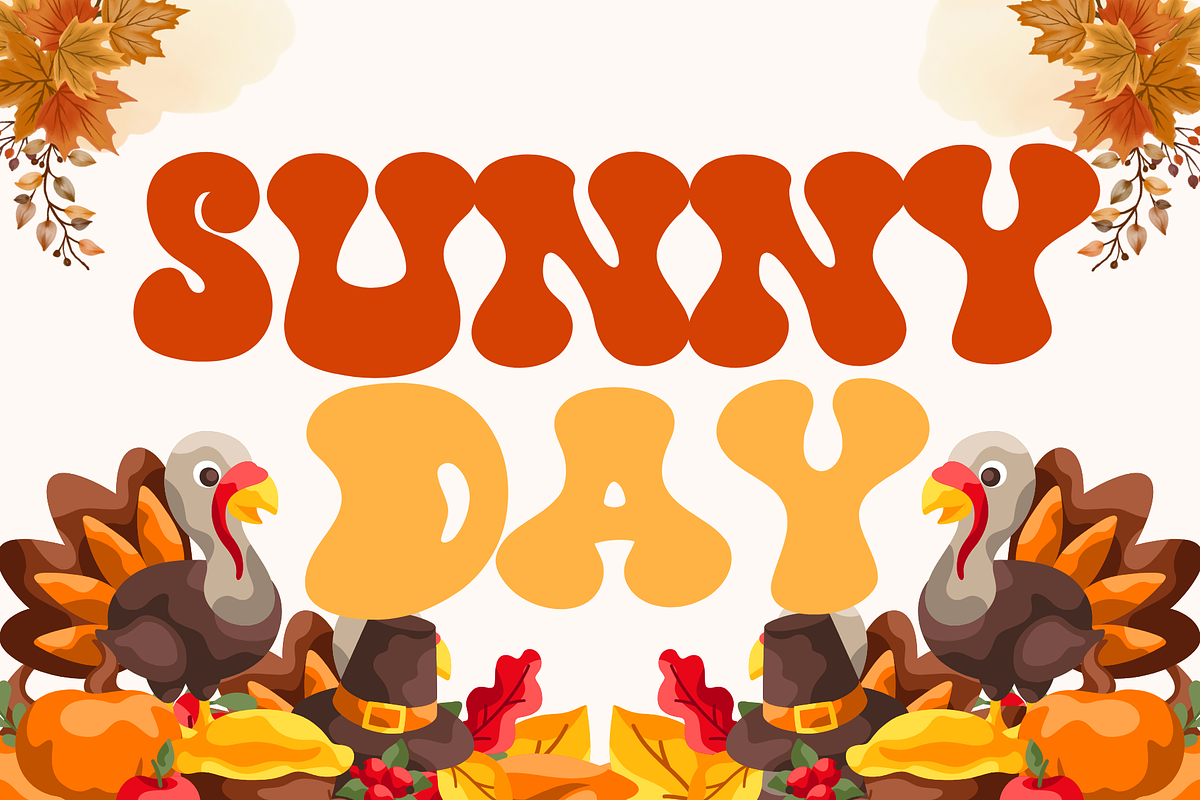 Cold Turkey is a retro groovy font, a Handwritten Font by Brown Cupple (Photo 3 of 6)