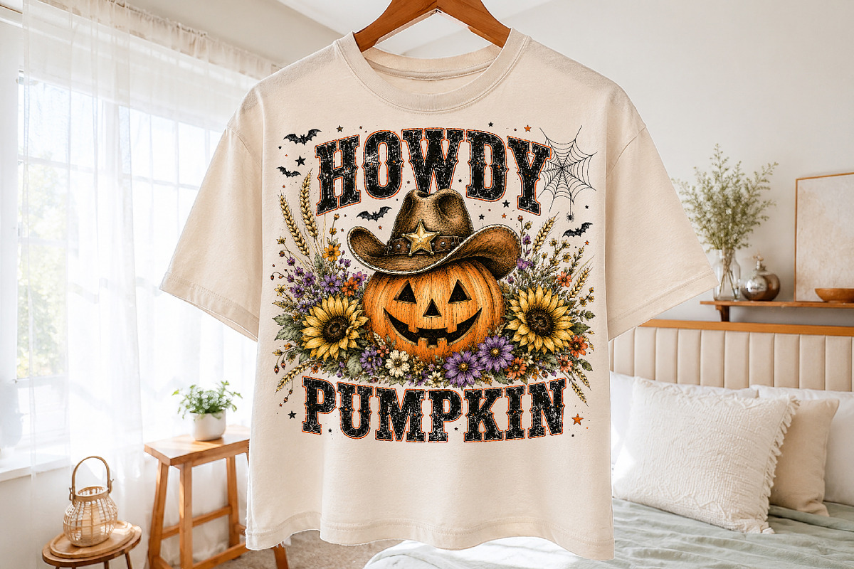 Howdy Pumpkin Halloween PNG, Fall, a Seasonal Illustration by Libby Wishes (Photo 2 of 3)