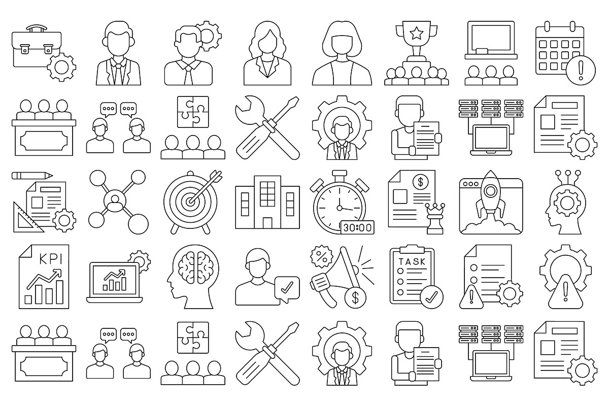 Management Vector Icons Collection, a Solid Icon by Vector Portal (Photo 5 of 5)