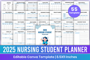 2025 Nursing Student Planner Canva