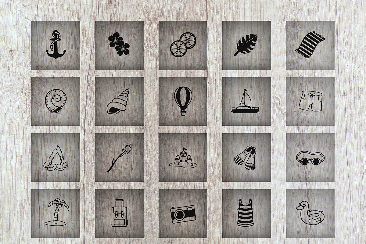 100 Summer Elements - Laser Cut File, an Object Graphic by Arshad Ali (Photo 9 of 11)