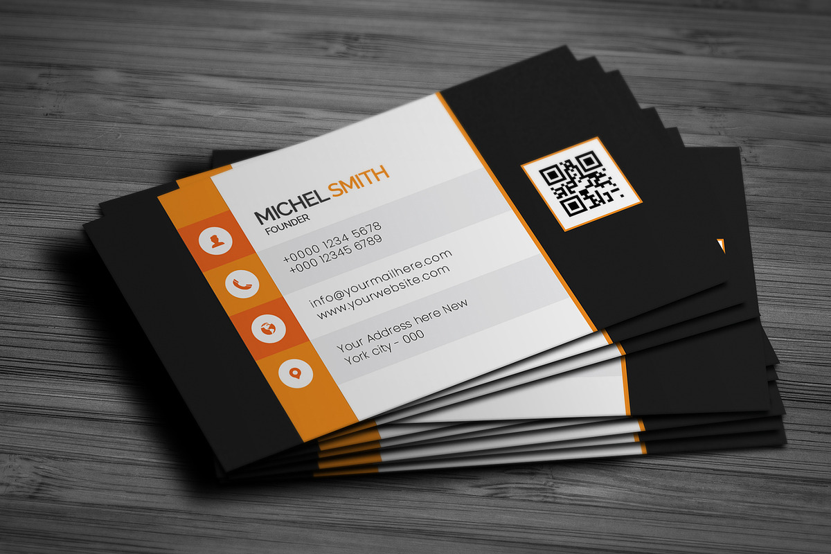 Clean Modern Business Card, a Business Card Template by Saman Osama (Photo 1 of 3)