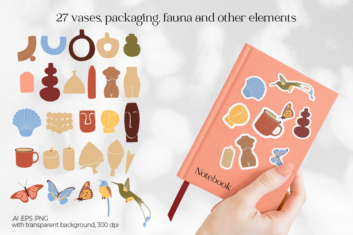 Autumn Women. Floral Abstract Set, an Object Graphic by Julie&Taily (Photo 7 of 21)