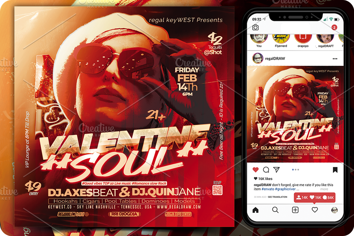 Valentine Soul Flyer, a Flyer Template by regalDRAW (Photo 1 of 4)
