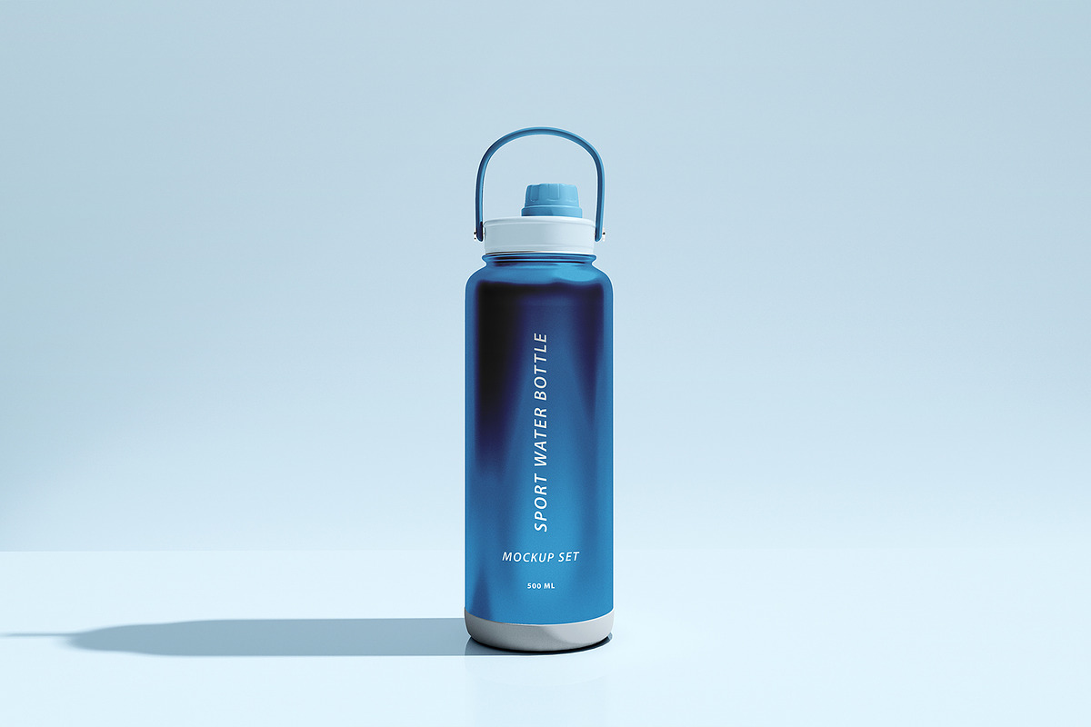 Sport Water Bottle Mockup Set, a Cups & Container Mockup by Mirachma Project (Photo 5 of 8)
